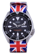Seiko Automatic Diver's Japan Made Polyester Skx007j1-var-nato28 200m Men's Watch