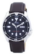 Seiko Automatic Diver's 200m Ratio Dark Brown Leather Skx007k1-ls11 Men's Watch