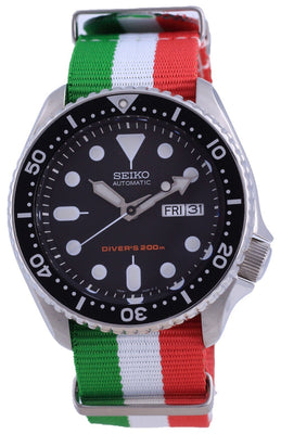 Seiko Automatic Diver's Polyester Skx007k1-var-nato23 200m Men's Watch