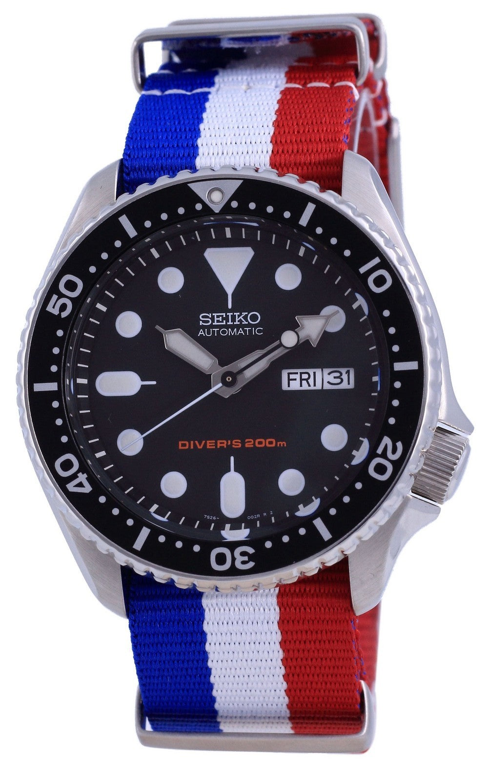 Seiko Automatic Diver's Polyester Skx007k1-var-nato25 200m Men's Watch