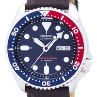 Seiko Automatic Diver's Ratio Dark Brown Leather Skx009j1-ls11 200m Men's Watch
