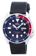 Seiko Automatic Diver's Ratio Black Leather Skx009j1-ls8 200m Men's Watch