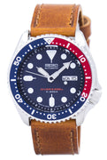 Seiko Automatic Diver's Ratio Brown Leather Skx009j1-ls9 200m Men's Watch