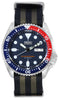 Seiko Blue Dial Automatic Diver's Skx009j1-var-nato21 200m Men's Watch
