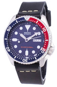 Seiko Automatic Skx009k1-var-ls14 Diver's 200m Black Leather Strap Men's Watch