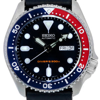 Seiko Automatic Diver's Ratio Black Leather Skx009k1-ls2 200m Men's Watch