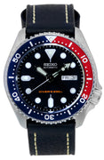 Seiko Automatic Diver's Ratio Black Leather Skx009k1-ls2 200m Men's Watch