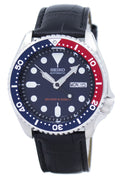 Seiko Automatic Diver's 200m Ratio Black Leather Skx009k1-ls6 Men's Watch