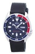 Seiko Automatic Diver's 200m Ratio Black Leather Skx009k1-ls8 Men's Watch