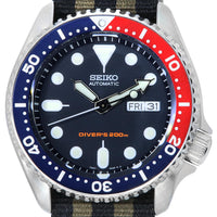 Seiko Blue Dial Automatic Diver's Skx009k1-var-nato21 200m Men's Watch