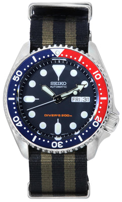 Seiko Blue Dial Automatic Diver's Skx009k1-var-nato21 200m Men's Watch