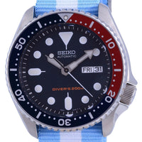 Seiko Automatic Diver's Polyester Skx009k1-var-nato24 200m Men's Watch