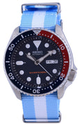 Seiko Automatic Diver's Polyester Skx009k1-var-nato24 200m Men's Watch