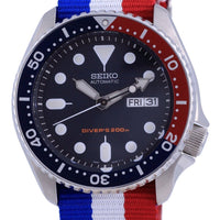 Seiko Automatic Diver's Polyester Skx009k1-var-nato25 200m Men's Watch