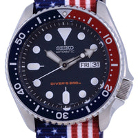 Seiko Automatic Diver's Polyester Skx009k1-var-nato27 200m Men's Watch