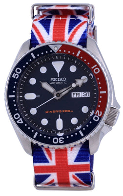 Seiko Automatic Diver's Polyester Skx009k1-var-nato28 200m Men's Watch