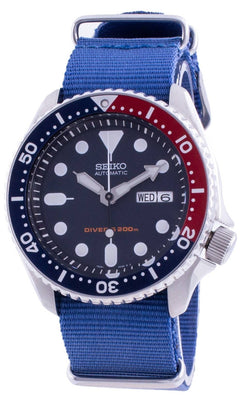 Seiko Automatic Diver's Deep Blue Skx009k1-var-nato8 200m Men's Watch