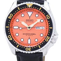 Seiko Automatic Diver's Ratio Black Leather Skx011j1-ls6 200m Men's Watch