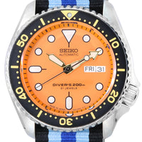 Seiko Orange Dial Automatic Diver's Skx011j1-var-nato20 200m Men's Watch