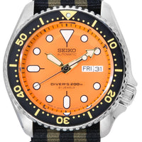 Seiko Orange Dial Automatic Diver's Skx011j1-var-nato21 200m Men's Watch