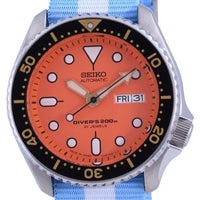 Seiko Automatic Diver's Japan Made Polyester Skx011j1-var-nato24 200m Men's Watch