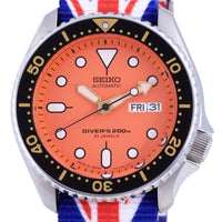 Seiko Automatic Diver's Japan Made Polyester Skx011j1-var-nato28 200m Men's Watch