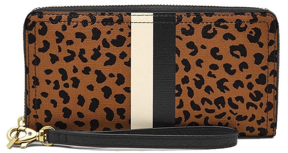 Fossil Logan Rfid Zip Around Sl6354989 Women's Clutch