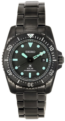 Seiko Prospex Black Series Night Vision Solar Diver’s Sne587 Sne587p1 Sne587p 200m Men's Watch