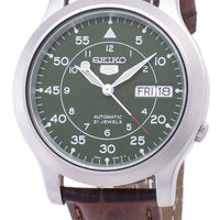 Seiko 5 Military Snk805k2-ss2 Automatic Brown Leather Strap Men's Watch