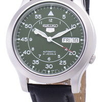 Seiko 5 Military Snk805k2-ss3 Automatic Black Leather Strap Men's Watch