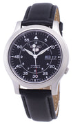 Seiko 5 Military Snk809k2-ss3 Automatic Black Leather Strap Men's Watch