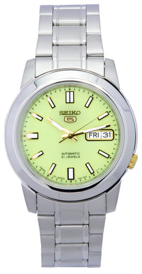 Seiko 5 Stainless Steel Green Dial Automatic Snkk19 Snkk19j1 Snkk19j Men's Watch