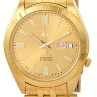Seiko 5 Gold Tone Jubilee Bracelet Gold Dial 21 Jewels Automatic Snxc38j5 Men's Watch