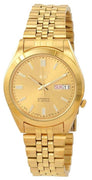 Seiko 5 Gold Tone Jubilee Bracelet Gold Dial 21 Jewels Automatic Snxc38j5 Men's Watch