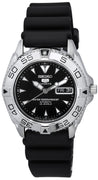 Seiko 5 Sports Rubber Strap Black Dial Automatic Snzb33j2 100m Men's Watch