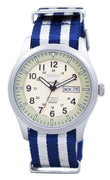 Seiko 5 Sports Military Automatic Japan Made Nato Strap Snzg07j1-nato2 Men's Watch