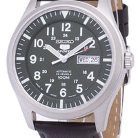 Seiko 5 Sports Automatic Japan Made Ratio Dark Brown Leather Snzg09j1-ls11 Men's Watch
