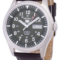 Seiko 5 Sports Automatic Ratio Dark Brown Leather Snzg09k1-ls11 Men's Watch
