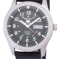 Seiko 5 Sports Automatic Ratio Black Leather Snzg09k1-ls8 Men's Watch