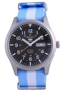 Seiko 5 Sports Military Automatic Polyester Snzg09k1-var-nato24 100m Men's Watch