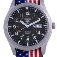 Seiko 5 Sports Military Automatic Polyester Snzg09k1-var-nato27 100m Men's Watch