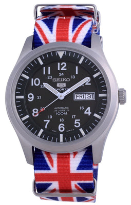 Seiko 5 Sports Military Automatic Polyester Snzg09k1-var-nato28 100m Men's Watch