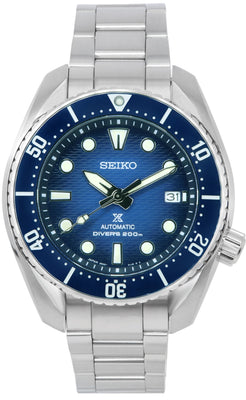 Seiko Prospex Sea King Sumo Blue Dial Automatic Diver's Spb321 Spb321j1 Spb321j 200m Men's Watch