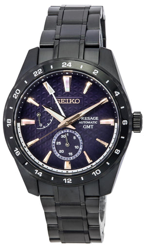 Seiko Presage Akebono Sharp Edged Series Gmt Limited Edition Blue Dial Automatic Spb361j1 100m Men's Watch