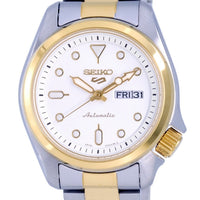 Seiko 5 Sports Two Tone Stainless Steel White Dial Automatic Sre004 Sre004k1 Sre004k 100m Women's Watch