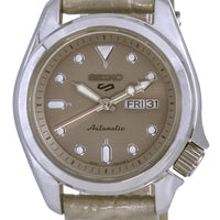 Seiko 5 Sports Compact Leather Beige Dial Automatic Sre005 Sre005k1 Sre005k 100m Women's Watch