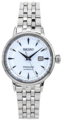 Seiko Presage Cocktail Time Skydiving Diamond Accents Blue Dial Automatic Sre007j1 Women's Watch