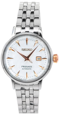 Seiko Presage Cocktail Time Clover Club Diamond Accents White Dial Automatic Sre009j1 Women's Watch