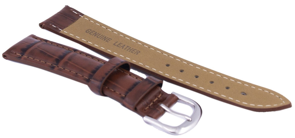 Dark Brown Ratio Brand Leather Strap 18mm