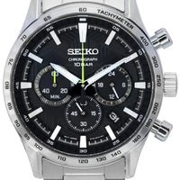 Seiko Urban Sports Chronograph Black Dial Quartz Ssb413 Ssb413p1 Ssb413p 100m Men's Watch